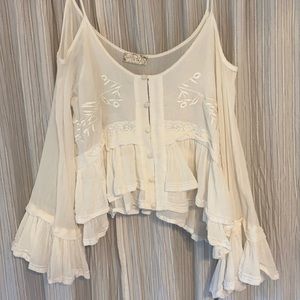 Free People open shoulder top